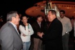 A su llegada, Chávez fue recibido por Raúl Castro.