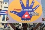 Movimientos solidarios con Cuba exigen el regreso de los Cinco a Cuba.