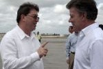 Bruno Rodríguez recibió este 7 de marzo en La Habana a Juan Manuel Santos. 