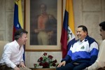 Chávez y Santos se reunieron en La Habana. Foto: Cortesía @PresidencialVen