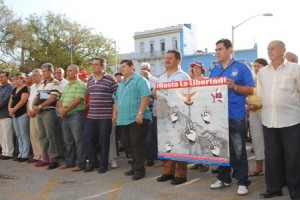 Con diversas acciones, los espirituanos se sumaron a la lucha por los Cinco.