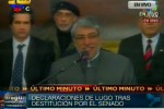 Fernando Lugo: “Este es un golpe a la democracia”.