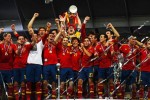 España celebra la obtención de la Eurocopa 2012.