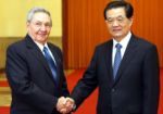 Raúl Castro y Hu Jintao en Beijing este 5 de julio de 2012. 