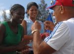 Gleidys Riquene Silva (al centro) se alzó con el oro en la regata del single juvenil femenino.