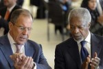 Serguei Lavrov y Kofi Annan.
