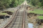 Así dejaron las lluvias de mayo este ramal ferroviario.