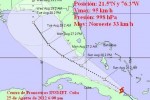 Posible trayectoria de "Isaac" tras su salida de Cuba.