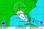 Cono con la probable trayectoria de Isaac.