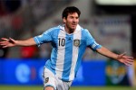 Leo Messi marcó el primer gol del partido Argentina-Chile.