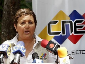 Tibisay Lucena, Presidenta del Poder Electoral. 