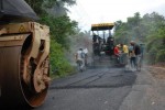 La carretera a Topes de Collantes también fue objeto de reparaciones este año.