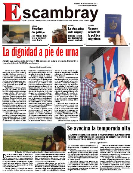 Escambray impreso 20 de octubre de 2012