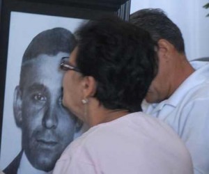 Familiares de Crescencio en el homenaje realizado en Yaguajay