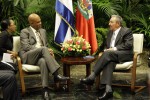 Raúl y Michel Martelly en el Palacio de la Revolución. Foto: Ismael Francisco/Cubadebate.