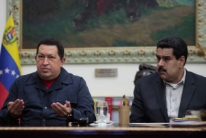 Chávez junto a Nicolás Maduro durante su alocución el pasado sábado en la noche. (foto: Prensa Miraflores)