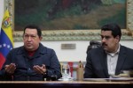 Chávez junto a Maduro durante la última alocución del Presidente al pueblo. (foto: Prensa Presidencial)