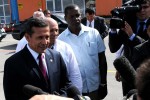 Humala hizo declaraciones a la prensa a su arribo a Cuba este viernes.