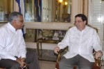 Bruno Rodríguez y Alfonso Múnera, quien realiza su tercer viaje a Cuba. 