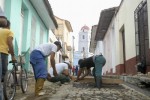  El empedrado de dos calles espirituanas compite en la categoría de restauración.