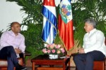 Díaz Canel expresó a Lomothe la satisfacción por su presencia en Cuba.