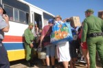 Habitantes de Tunas de Zaza ejercitaron el traslado de personas hacia centros de evacuación.