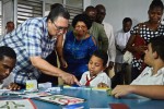 Kenny Davis Anthony compartió con alumnos y profesores de la Escuela Especial Solidaridad con Panamá, en La Habana.