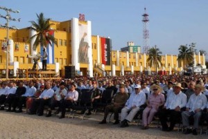 Mandatarios de América Latina y del Caribe acompañaron al pueblo santiaguero este 26 de julio.