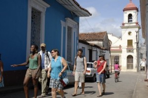 Caravanistas en Trinidad durante una de sus anteriores visitas.