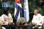 Durante el encuentro con Raúl, la Sra. Etienne elogió los resultados alcanzados por Cuba en materia de salud.