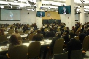 Sesión del 68 período de la Asamblea de la ONU en Nueva York durante la intervención del Canciller cubano. (Foto: Massiel Rivero/ Representación de Cuba en ONU)