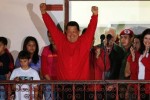 Chávez celebra en el Balcón del Pueblo el triunfo electoral del 7 de octubre de 2012. 