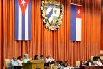 Gladys Bejerano presentó un informe de su organismo a los diputados al parlamento cubano.