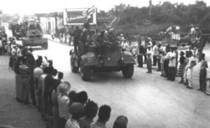 La caravana llegó a Sancti Spíritus el 5 de enero de 1959.