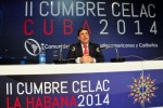 Canciller cubano inaugura Sala de Prensa de la II Cumbre de la CELAC. 