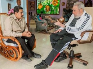 Fidel y Maduro dialogaron amistosamente sobre los avances de la Revolución Bolivariana.