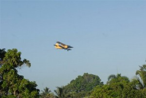 Según los especialistas, las características de la fumigación y las cantidades utilizadas hacen que ocurra una dispersión en el aire, que posibilita solamente la muerte del mosquito. 