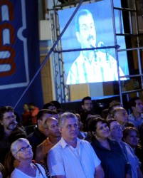 Miguel Díaz-Canel Bermúdez, Primer Vicepresidente de los Consejos de Estado y de Ministros, presenció el concierto.