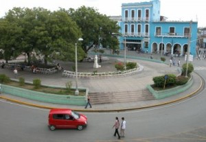 El parque Serafín Sánchez antes de comenzar las labores de reparación en febrero de 2014.