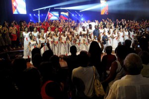 Cierre del concierto "Vamos juntos a construir la paz".