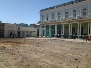 El parque Serafín Sánchez ofrece una imagen plana en su casi totalidad.