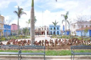 El parque Serafín Sánchez recibión una reconstrucción capital por los 500 años de la villa.