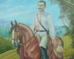 Óleo del pintor Francisco Rodríguez que recrea al general mambí. Foto: Archivo