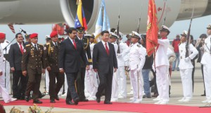 Nicolás Maduro recibió a su homólogo chino. Foto AVN.