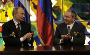 raul y putin durante la firma de acuerdos entre cuba y rusia