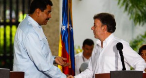 Los presidentes de Venezuela, Nicolás Maduro, y de Colombia, Juan Manuel Santos, expresaron su satisfacción por el éxito de la reunión bilateral.