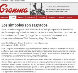 Los símbolos ayer, hoy y siempre, son sagrados, afirma la nota publicada en la prensa cubana.