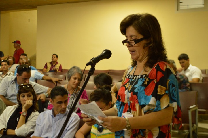 Marelys Concepción, directora del periódico Vanguardia (Foto: Carlos Luis Sotolongo).