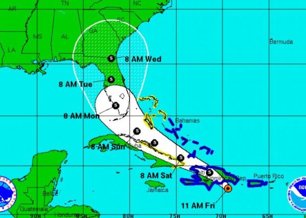 pronostico del tiempo, tormenta tropical erika, lluvias