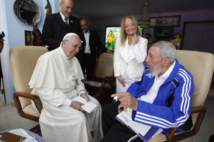 Encuentro del Papa con Fidel Castro. (Foto: Alex Castro)